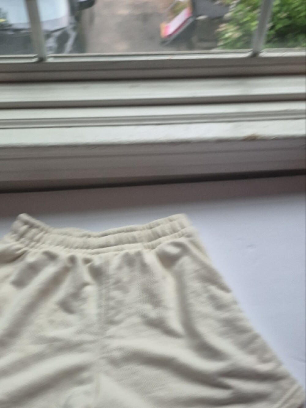 Zara Cream Athletic Drawstring Shorts with Logo - Picture 3 of 3